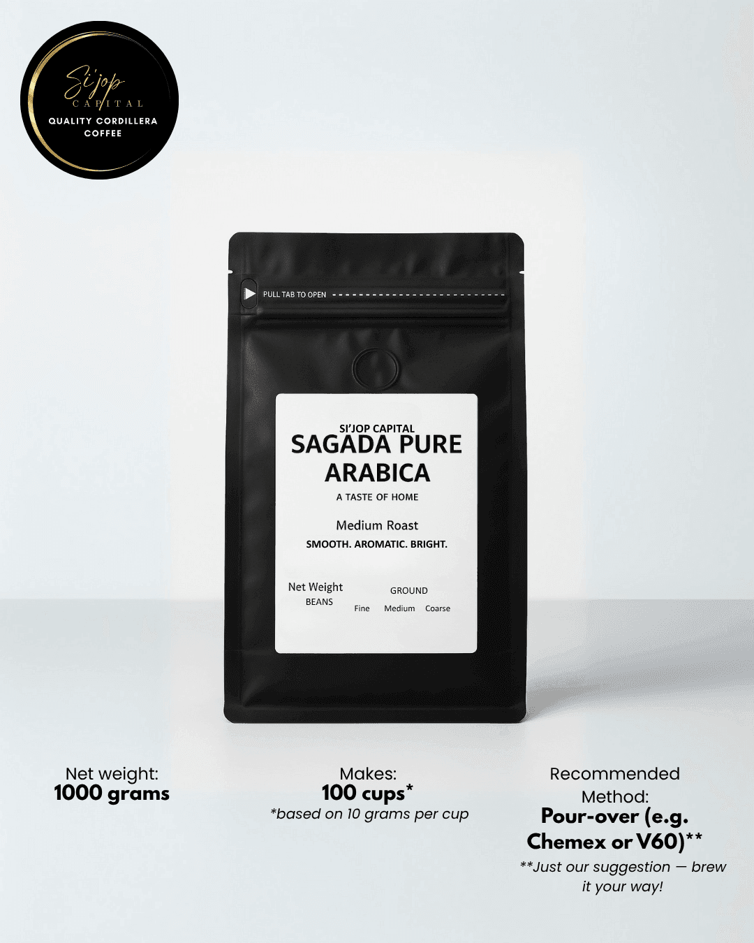 Sagada Arabica 1000 grams - Si'jop Capital Specialty Coffee